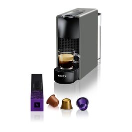 Кавомашина Nespresso Essenza Mini Krups сіра: капсульна, 19 бар, 0.6 л, енергозберігаюча, 1260 Вт