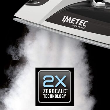 Праска Imetec ZeroCalc Z1 2800 з парою, з антикальцієвою технологією, керамічною підошвою, 2200 Вт, паровий удар 130 г/хв, функція Calc-Clean