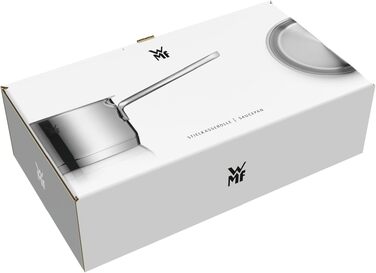 Каструля WMF Provence Plus 16 см зі скляною кришкою, 2 л, нержавіюча сталь Cromargan, для індукційних плит та духової шафи