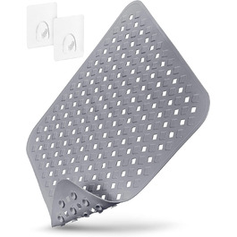 Дитячий килимок для душу homerella, 53x53 см, протиковзкий, BPA free, для дітей та немовлят, миючийся, стійкий до цвілі, сірий