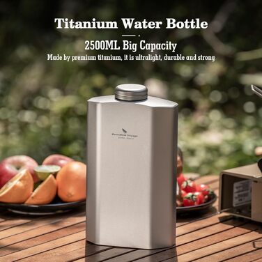 Фляга спортивна Boundless Voyage Titan 2.5л для фітнесу, кемпінгу, пляжу - великий об'єм, зручна пляшка для води