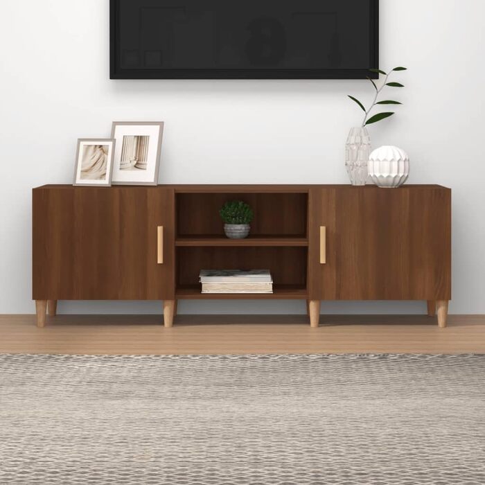 ТВ тумба vidaXL, бетонно-сіра, 150x30x50 см, ДСП, для вітальні
