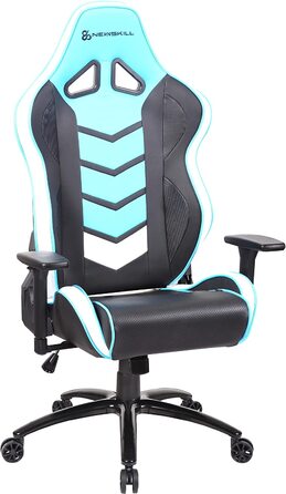 Ігрове крісло Newskill Kaidan, металева рама, 180° регульована спинка, 3D-підлокітники, синє