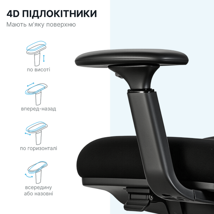 Крісло комп’ютерне офісне ергономічне OfficePro FlexCore OC120B