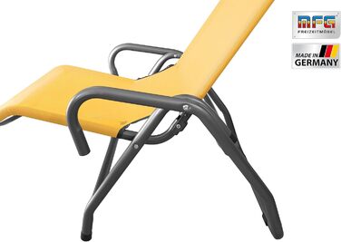 Крісло для відпочинку біля басейну MFG, антрацит/жовтий (3 фути)