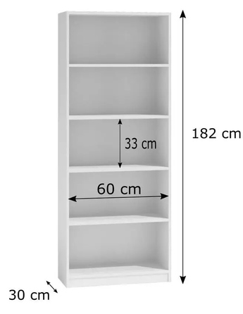 Стелаж TopEshop 60 x 30 x 182 см, дуб
