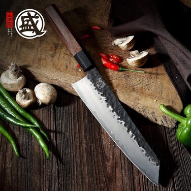 Японський ніж Mitsumoto Sakari Kiritsuke 23 см з ручкою з рожевого дерева (у дерев'яній коробці)