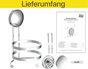 Тримач для фена EISL BA0201, настінний, хромований, без свердління, для ванної кімнати, кріплення на клей