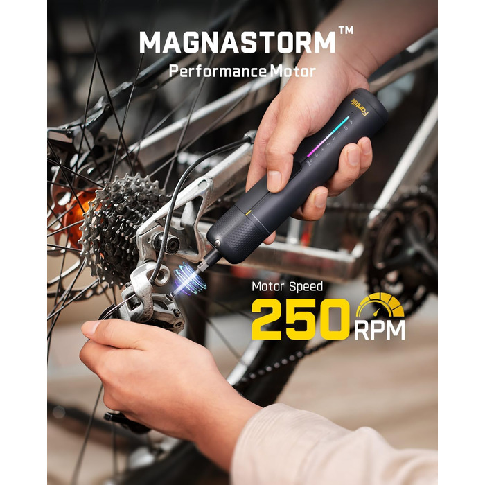 Акумуляторний шуруповерт Fanttik S2 Pro 3.7V, 7 моментів (0.5-6 Нм), 20 біт, адаптер 90°, для меблів та ремонту