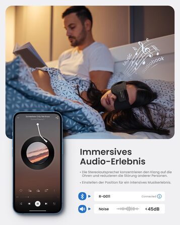 Масажер для очей RENPHO Eyeris 1 з підігрівом, вібрацією та Bluetooth, акумуляторний, для сухих очей, чорний