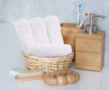 Набір рушників Utopia Towels 8 шт. з бавовни, білі — 2 банних, 2 для рук, 4 для обличчя з петлею