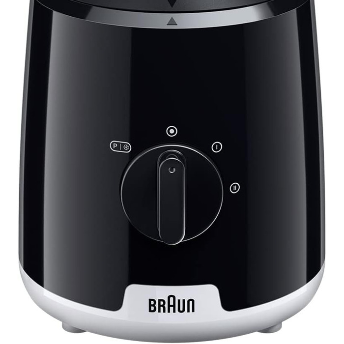 Блендер стаціонарний Braun PowerBlend 1 JB1050WH 600 Вт, скляна колба 1.5 л, чорний - для смузі, подрібнення льоду та приготування пюре