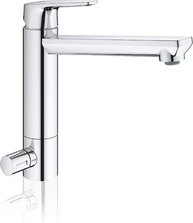 Змішувач кухонний GROHE BauEdge з високим виливом, поворотний на 360°, хром (31367001)