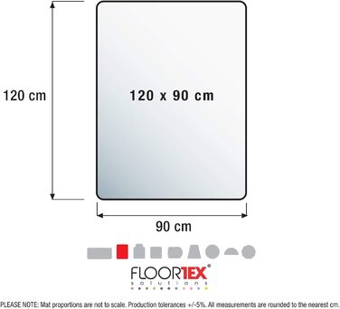 Прозорий захисний килимок Floortex Cleartex Advantagemat із фталатвільного вінілу для твердих підлог і килимової плитки, 120x90 см, прямокутний