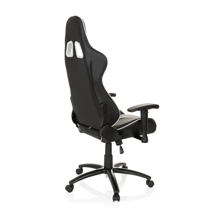 Ігрове крісло / Офісне крісло LEAGUE PRO Штучна шкіра Чорний / Білий HJH OFFICE