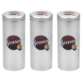 Банки Senseo Premium Paddose на 20 кавових капсул 3 шт сріблясті