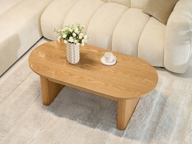 Журкавий стіл Mebel-Partner овальний, 120 x 60 x 42,5 см, колір дуб