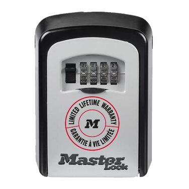 Кейс-сейф для ключів Master Lock Medium з настінним кріпленням для вулиці, металевий захисний бокс (11.9 x 8.5 x 3.6 см)
