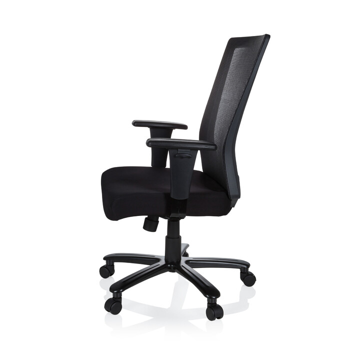 Офісне крісло / поворотне крісло XXL EXTENDER сітка / тканина чорна hjh OFFICE