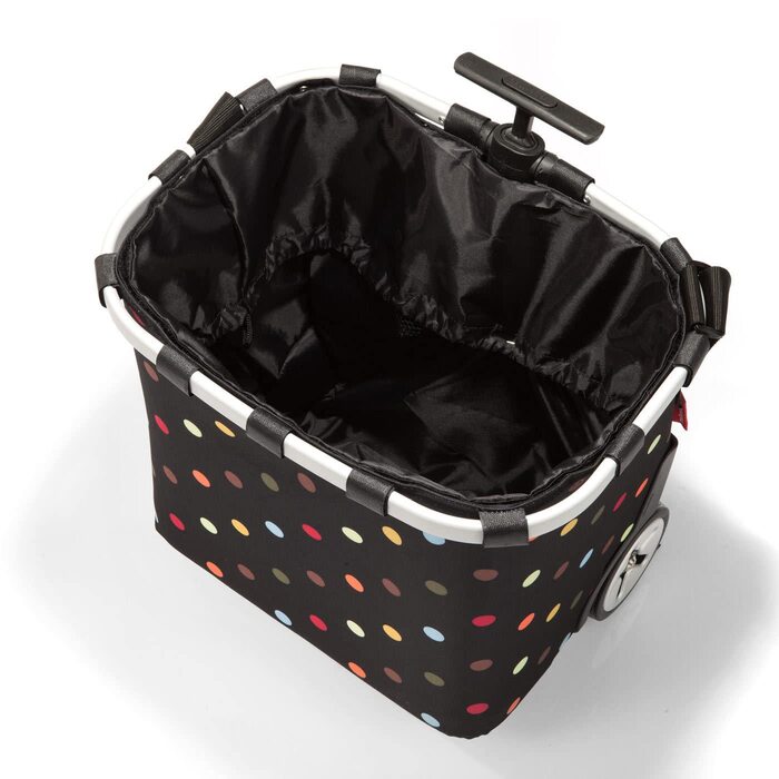 Reisenthel Carrycruiser Dots – Сумка-візок для покупок із міцною алюмінієвою рамою, плечовим ременем, знімною сітчастою внутрішньою кишенею, водовідштовхувальна