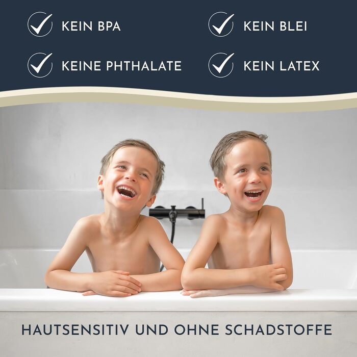 Дитячий килимок для ванни Homerella, антиковзкий, 100% BPA-free, 100x40 см, з 2 гачками, туркус Ocean Friends, для чутливої шкіри, протигрибковий, для малюків, миється
