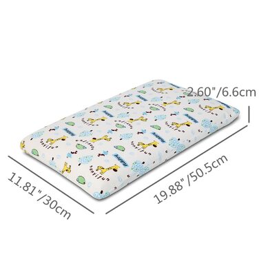 Дитяча подушка SIKAINI 30x50 см, ортопедична, з пам'яттю форми, бавовняний чохол, Oeko-Tex, для дітей 3-8 років, плоска