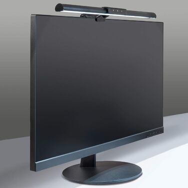 LED лампа для монітора FeinTech LTL00700 USB, кріпиться на монітор, регульована яскравість та колірна температура, чорна