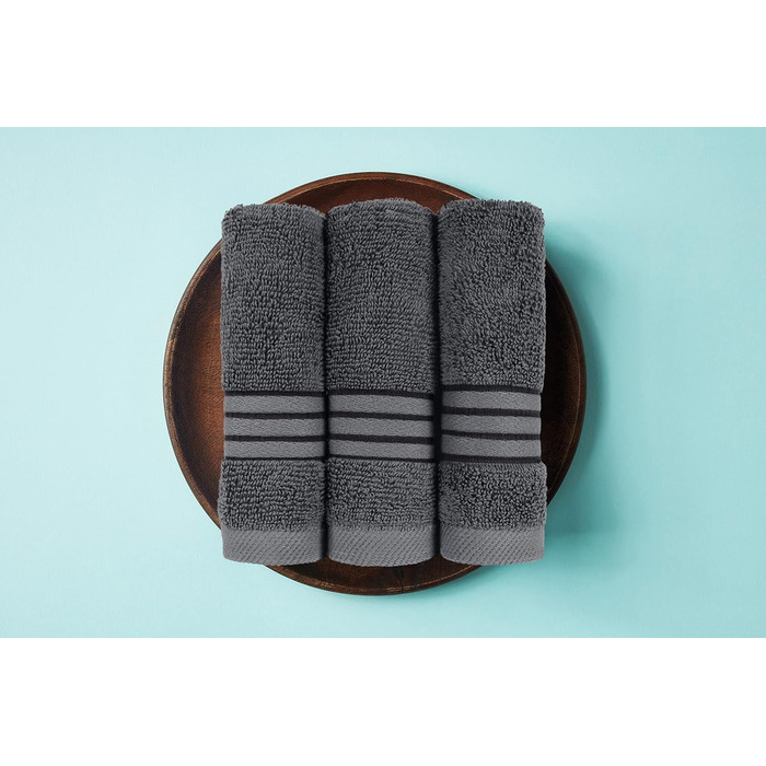 Набір рушників Utopia Towels з бавовни, 2 банних, 2 для рук і 4 серветки, 700 г/м², сірі