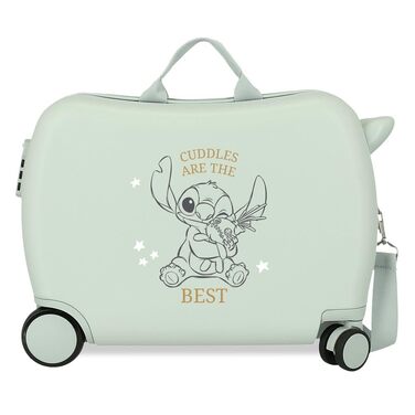 Дитяча валіза для ручної поклажі Disney Stitch Moods, жорсткий ABS-пластик, з кодовим замком та 4-ма подвійними колесами, модель Cuddles