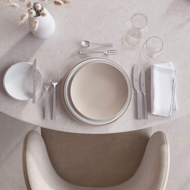 Сервіз столовий Villeroy & Boch NewMoon бежевий, 12 предметів, порцеляна преміум, тарілки 27 см та 24 см для 6 осіб