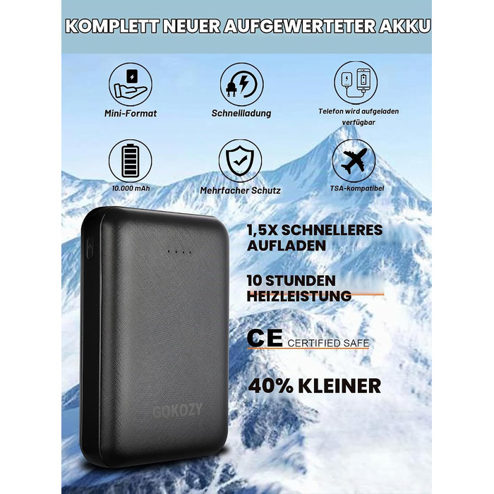 Електричний зігріваючий жилет для жінок Gokozy з Powerbank, 5 зон підігріву, легкий жилет для гірських походів та роботи на відкритому повітрі, сірий, розмір S