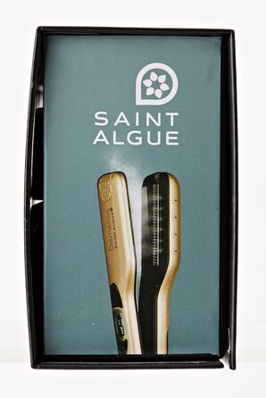 Парова випрямлячка для волосся Demeliss Saint Algue TITANIUM з титановим покриттям, знімним боковим гребінцем, резервуаром 40 мл, екстремальне випрямлення, захист волосся, золото/шампань