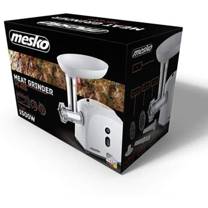 Електрична м’ясорубка Mesko MS 4805, 600 Вт, багатокольорова