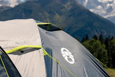 Намет Coleman Darwin 3 Plus для 2-4 осіб, купольний, легкий і компактний, 100% водонепроникний, пришита підлога, для кемпінгу та туризму, швидке встановлення, сірий
