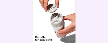 Перцемолка OXO Good Grips Contoured Mess-Free з керамічним механізмом, сіра