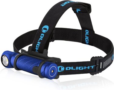 Налобний ліхтар OLIGHT Perun 2, 2500 люмен, 166 м, USB-зарядка, 5 режимів, таймер, акумулятор для бігу, риболовлі, кемпінгу, синій