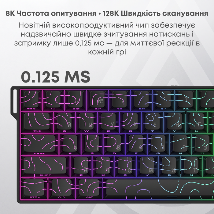 Ігрова магнітна клавіатура Ajazz AK680 V2 Ice Island Magnetic Switch (AK680-V2-I-GB)