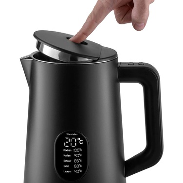 Електрочайник 1,5 л чорний Klamer