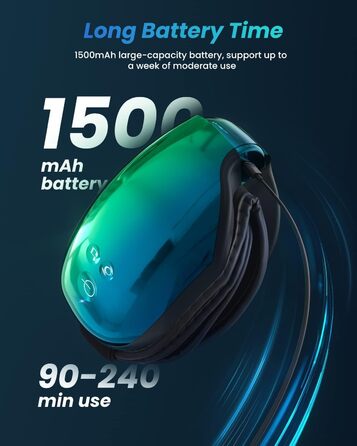 RENPHO Eyeris 1 - Масажер для очей з підігрівом, вібрацією та Bluetooth, маска для очей для темних кіл та сухих очей, покращує якість сну, подарунок, зелений