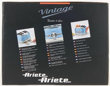 Тостер Ariete 156/05, електричний, синій, 2 тостів