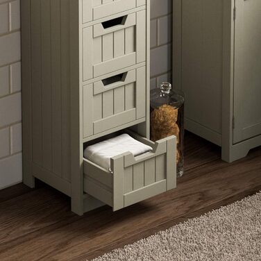 Сіра шафа для ванної Bath Vida Priano, 4 шухляди, МДФ