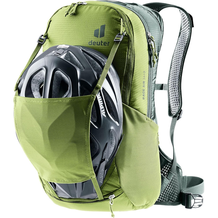 Рюкзак для велосипеда Deuter Race Air 14+3 л, Meadow-ivy, вентиляція спини