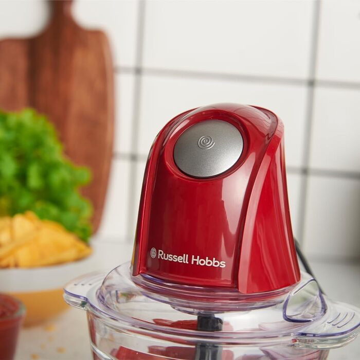 Кухонний комбайн Russell Hobbs 27131-56 Matte Charcoal 350W: подрібнювач для овочів, фруктів, м'яса, цибулі, 1л, нержавіюча сталь, 2 швидкості, миття в посудомийній машині