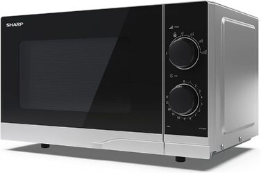 Мікрохвильова піч SHARP PS201AES, 700 Вт, 6 режимів, розморожування, 455x274x329 мм, срібляста