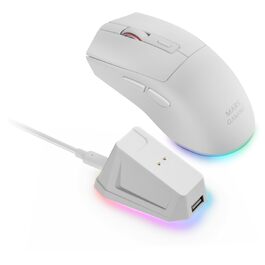 Бездротова ігрова миша Mars Gaming MMT3W RGB Flow, ультралегка (79г), 3200 DPI, біла