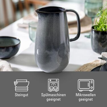 Керамічний глечик Villeroy & Boch like.it сірого кольору (Lave gris), 1,6 л