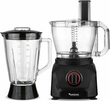 Кухонний комбайн TurboTronic 1900Вт з блендером, 3 л, 1,5 л скляна карафа, терка, цитрус-прес, подрібнювач льоду
