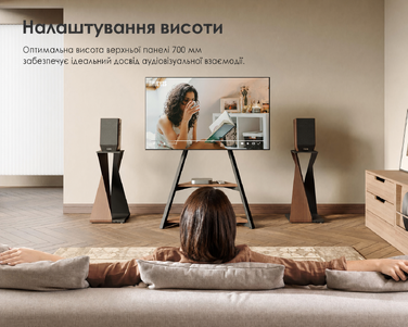 Підставка для колонок FITUEYES Eiffel Series, металева стійка для акустичних систем, висота 700 мм, витримує до 30 кг (1 шт)