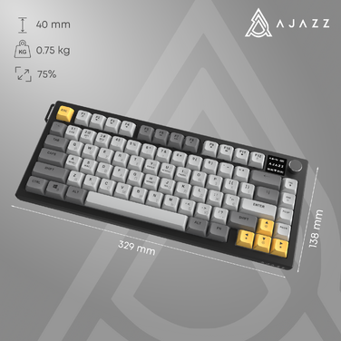 Бездротова мембранна клавіатура Ajazz AF82 (AF82-BW)