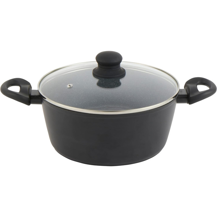 Каструля Russell Hobbs Metallic Marble 24 см, 2 л, антипригарна, для індукції, з кришкою з гартованого скла, м’які ручки